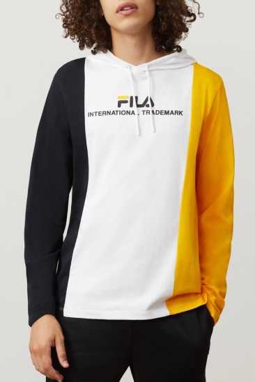 Fila Homme Flavio Hooded Tee Wht/Blk/Gfus Fila France VAP-547382